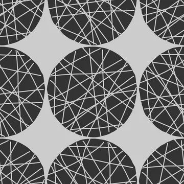 Trendy minimalist seamless pattern with abstract creative hand drawn composition Illustrazione stock