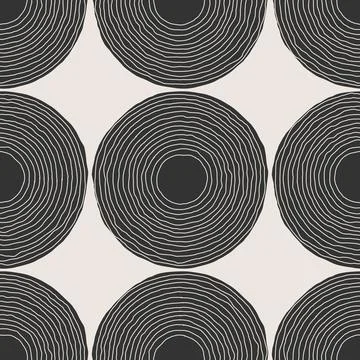 Trendy minimalist seamless pattern with abstract creative hand drawn composition Illustrazione stock