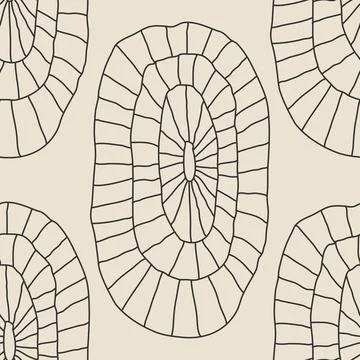 Trendy minimalist seamless pattern with abstract creative hand drawn composition 스톡 일러스트