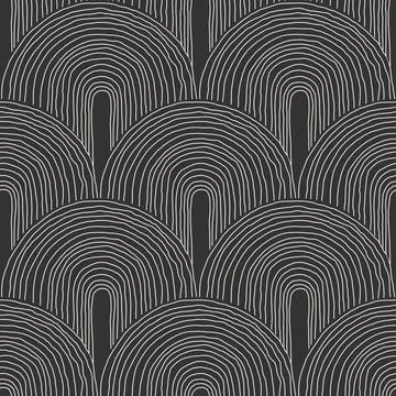 Trendy minimalist seamless pattern with abstract creative hand drawn composition Illustrazione stock