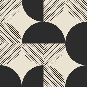 Trendy minimalist seamless pattern with abstract creative hand drawn composition 스톡 일러스트