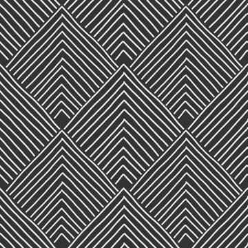 Trendy minimalist seamless pattern with abstract creative hand drawn composition Illustrazione stock