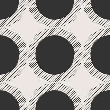 Trendy minimalist seamless pattern with abstract creative hand drawn composition 스톡 일러스트