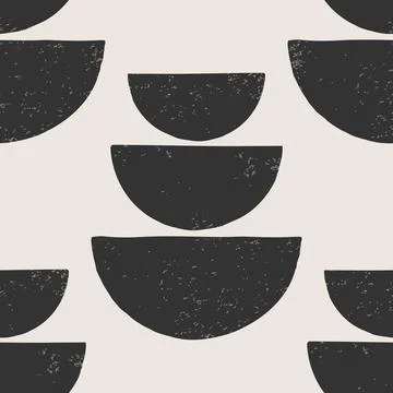 Trendy minimalist seamless pattern with abstract creative hand drawn composition Illustrazione stock