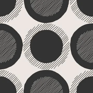Trendy minimalist seamless pattern with abstract creative hand drawn composition 스톡 일러스트