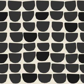 Trendy minimalist seamless pattern with abstract creative hand drawn composition 스톡 일러스트