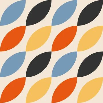 Trendy minimalist seamless pattern with abstract creative geometric composition 스톡 일러스트