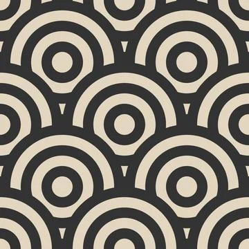 Trendy minimalist seamless pattern with abstract creative geometric composition Stock Illustration