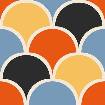 Trendy minimalist seamless pattern with abstract creative geometric composition Stock Illustration
