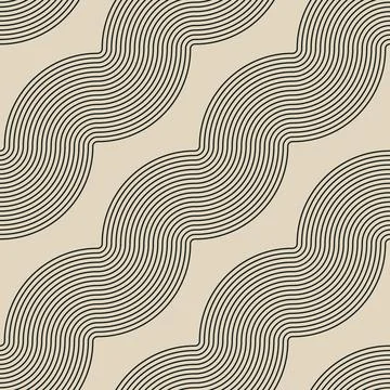 Trendy minimalist seamless pattern with abstract creative geometric composition Illustrazione stock