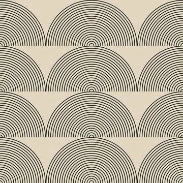 Trendy minimalist seamless pattern with abstract creative geometric composition Stock-Illustration