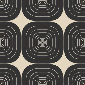 Trendy minimalist seamless pattern with abstract creative geometric composition Stock Illustration