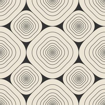 Trendy minimalist seamless pattern with abstract creative geometric composition Stock Illustration