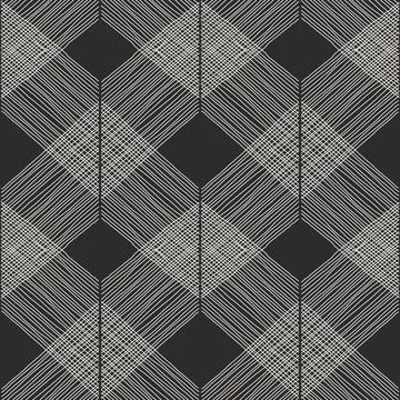 Trendy minimalist seamless pattern with abstract creative hand drawn composition Illustrazione stock