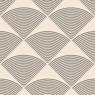 Trendy minimalist seamless pattern with abstract creative geometric composition Stock Illustration