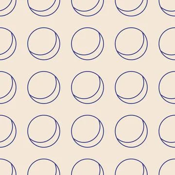 Trendy minimalist seamless pattern with abstract creative geometric composition Illustrazione stock