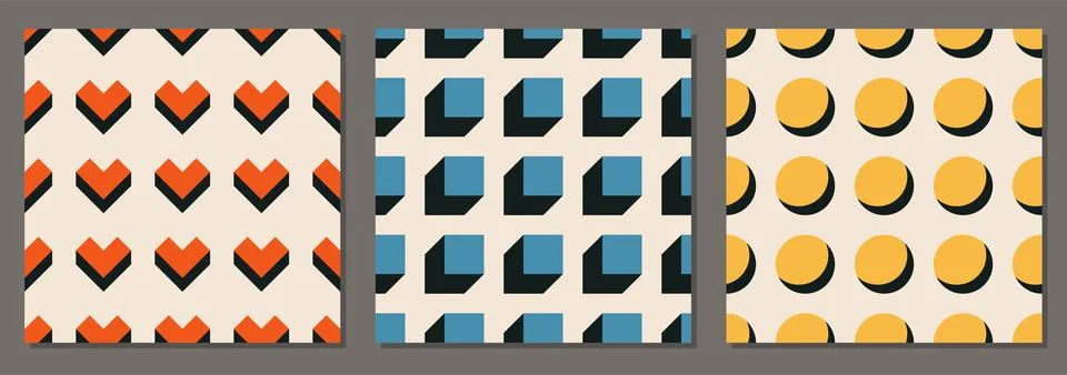 Trendy minimalist seamless pattern with abstract creative geometric composition 스톡 일러스트