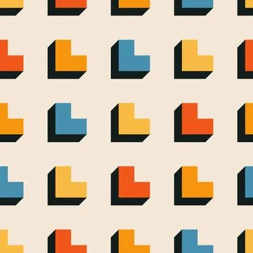 Trendy minimalist seamless pattern with abstract creative geometric composition 스톡 일러스트
