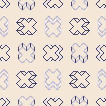 Trendy minimalist seamless pattern with abstract creative geometric composition Illustrazione stock