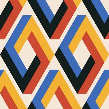 Trendy minimalist seamless pattern with abstract creative geometric composition Stock Illustration