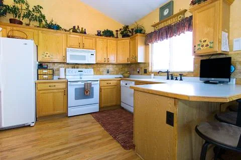 Trendy modern kitchen Stock Photos