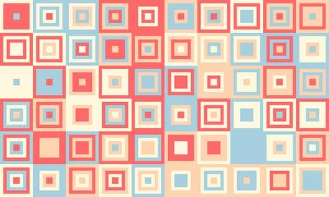 Trendy mosaic-style pattern with structured geometry. A vibrant, colourful .. Stock Illustration