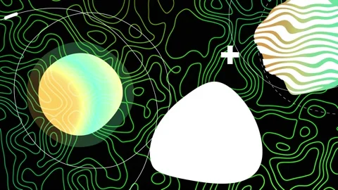 Trendy motion graphics background with liquid shapes, lines and texture Stock Footage 142062656