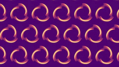 Trendy moving pattern of endless circular shapes 3d render loop animation 4K UHD Stock Footage 148142507