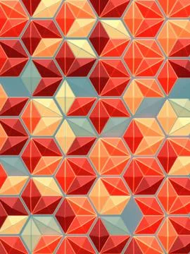 Trendy multi colored graphic concept. Digital background illustration 3d render Illustrazione stock