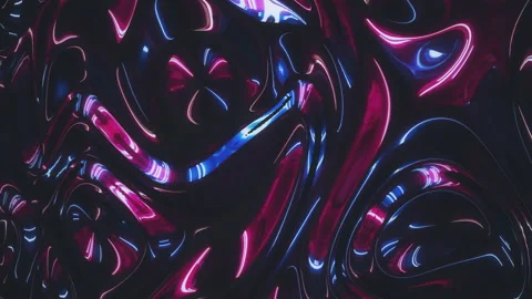 Trendy multicolored iridescent texture of wavy vibrant surface with ripples Stock Footage 131199076