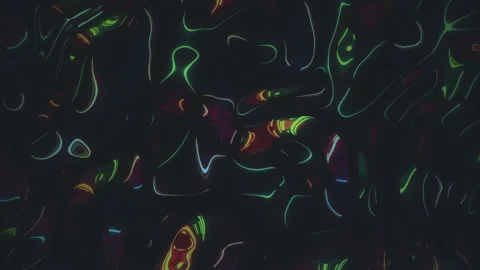 Trendy multicolored iridescent texture of wavy vibrant surface with ripples Stock Footage 132674164