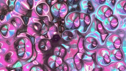 Trendy multicolored iridescent texture of wavy vibrant surface with ripples Video stock 229219653