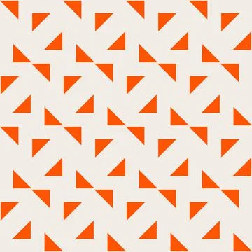 Trendy orange triangle seamless pattern. Illustrazione stock