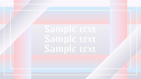 Trendy pastel gradient vector background with white frames. With place for text. Stockillustratie