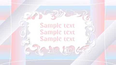 Trendy pastel gradient vector background with white abstract shape. Stock Illustration