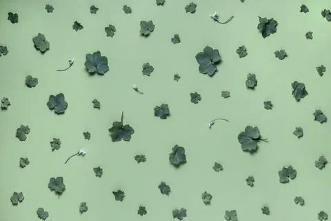 Trendy pattern of green leaves for background of design banner, poster, flyer 写真素材