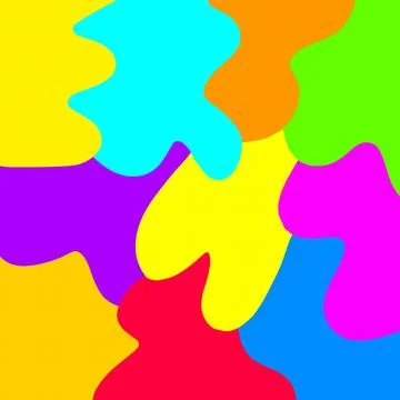 Trendy Psychedelic Fluid Blobs Texture, Vibrant Pop Art Stain Wallpaper Stockillustratie