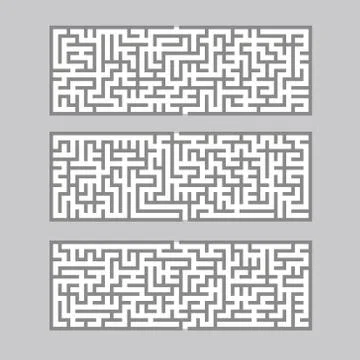 Trendy rectangular labyrinth set イラスト素材