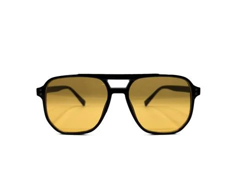 Trendy rectangular unisex sunglasses, funky look and stylish fashion sungla.. Stock Photos