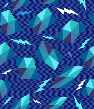 Trendy retro geometric seamless pattern. Illustrazione stock