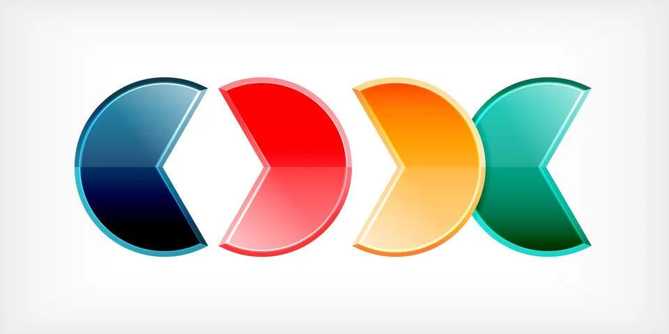 Trendy round shapes with triangular angle design element. Vector Illustration Illustrazione stock