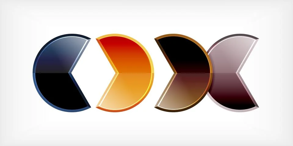 Trendy round shapes with triangular angle design element. Vector Illustration 스톡 일러스트