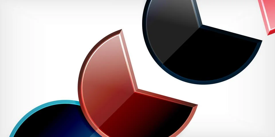 Trendy round shapes with triangular angle design element. Vector Illustration Illustrazione stock