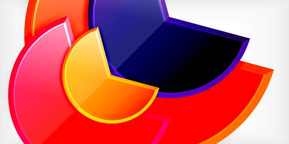 Trendy round shapes with triangular angle design element. Vector Illustration 스톡 일러스트