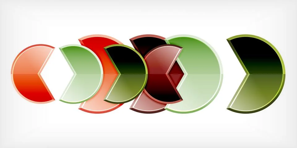 Trendy round shapes with triangular angle design element. Vector Illustration イラスト素材