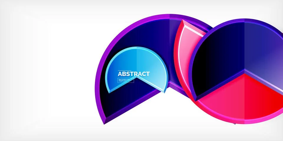 Trendy round shapes with triangular angle design element. Vector Illustration Ilustração Stock