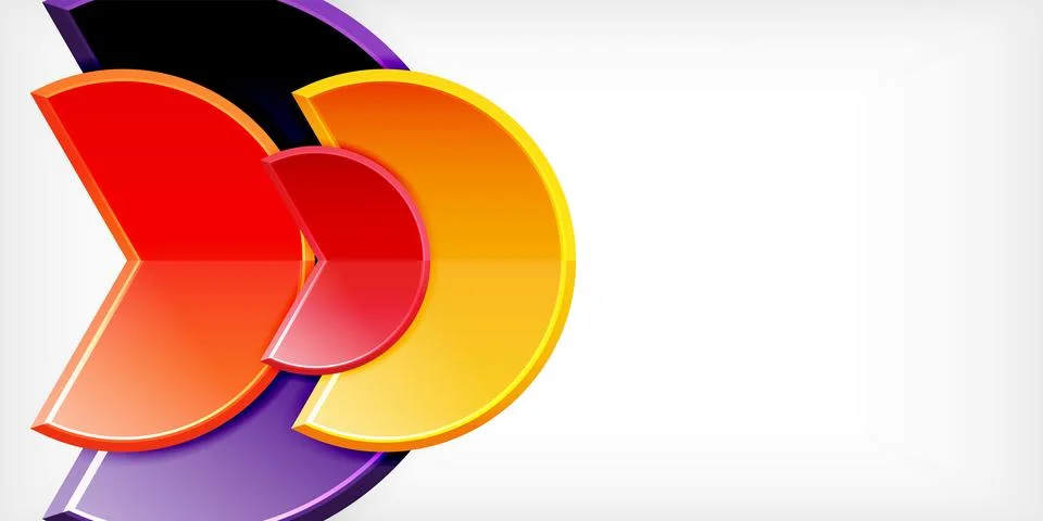 Trendy round shapes with triangular angle design element. Vector Illustration Stock Illustration