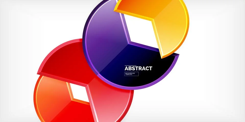 Trendy round shapes with triangular angle design element. Vector Illustration Ilustração Stock