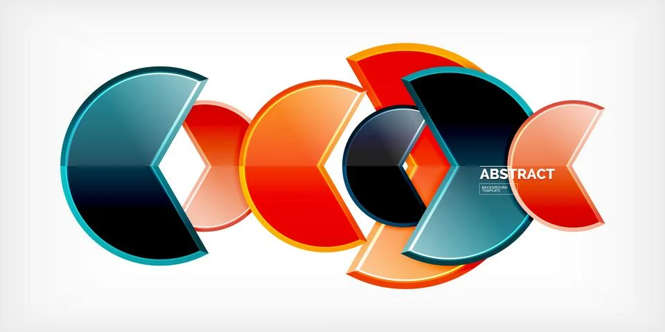 Trendy round shapes with triangular angle design element. Vector Illustration Stockillustratie