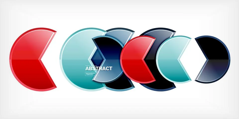 Trendy round shapes with triangular angle design element. Vector Illustration Ilustración de archivo